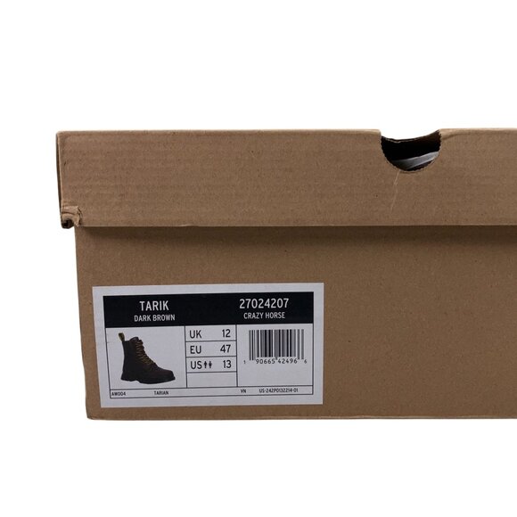 Dr Martens Tarik Crazy Horse Leather Utility Boots Mens Size 13 Dark Brown NEW - Picture 8 of 8
